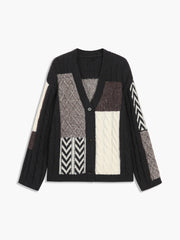 Maze Combination Patchwork Cardigan