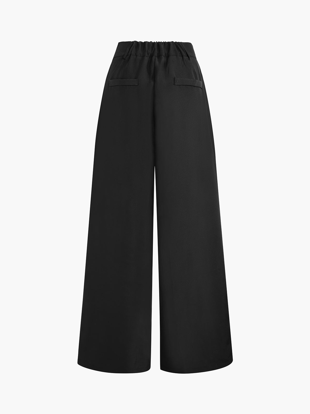 Asymmetric Buttoned Wide Leg Dress Pants