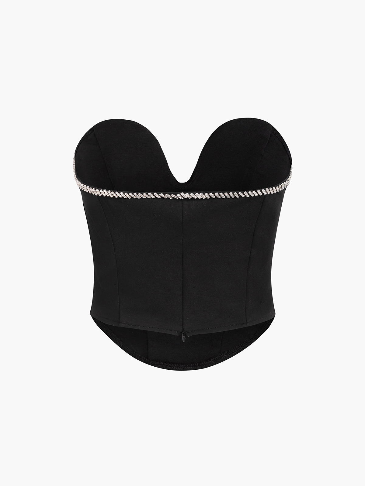 Diamante Sweetheart Crop Corset Tube Top