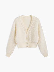 Creamy Furry Cardigan