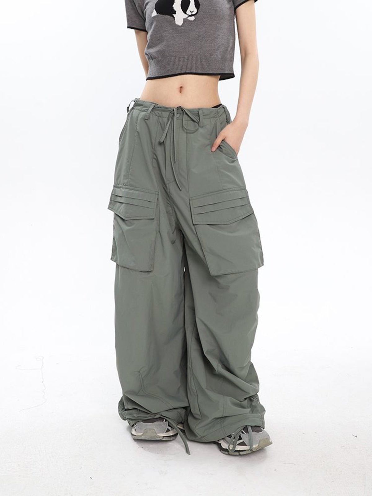 Stay With You Cargo Parachute Pants