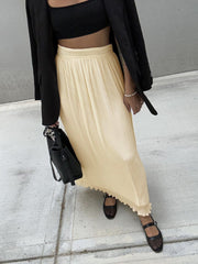 Full Of Charm Pleat Maxi Skirt