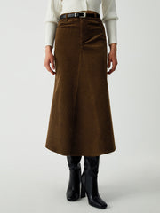 Maple Corduroy Midi Skirt