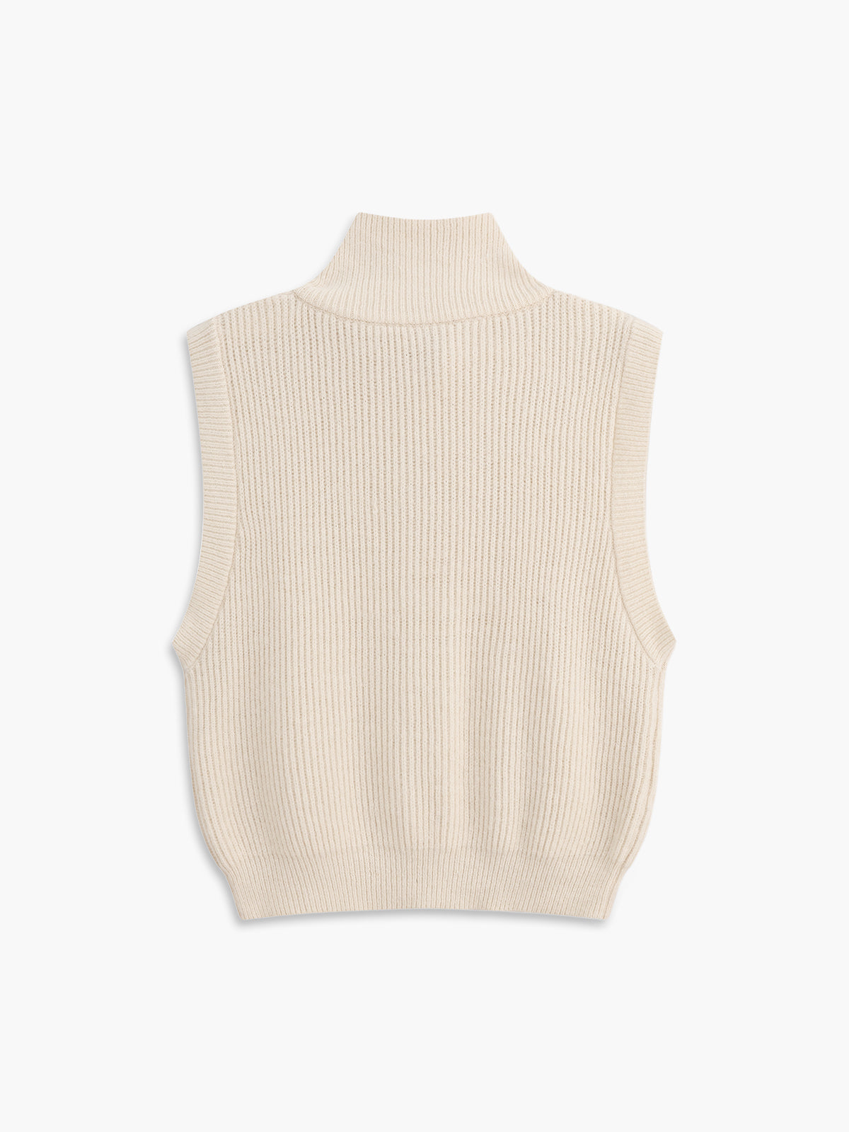 Two Way Zip Mock Neck Sweater Vest