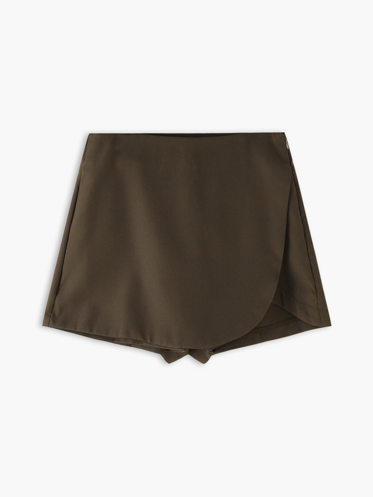 Asymmetric Layered Zippered Mini Skort