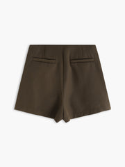 Asymmetric Layered Zippered Mini Skort