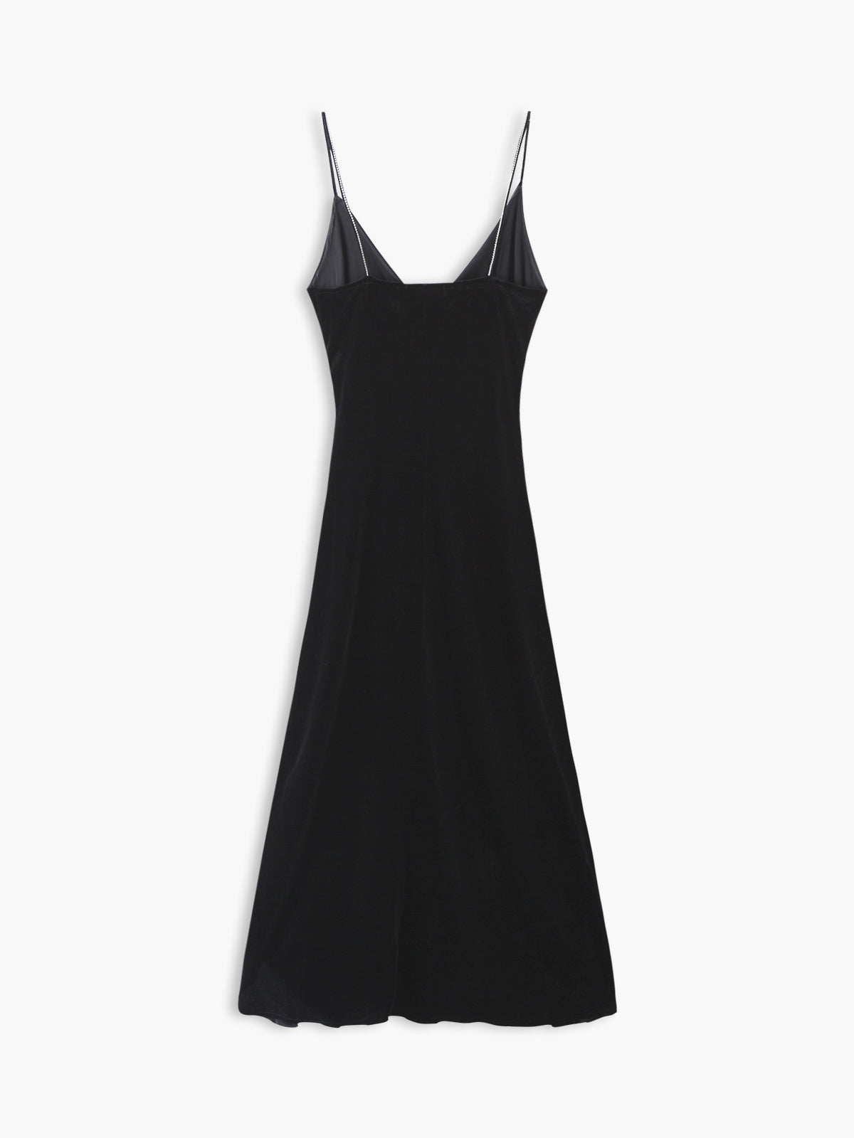 Dimante Strap Velve Midi Dress