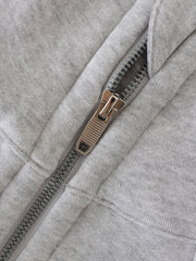 Pocket Half Zip Stand Collar Hoodie