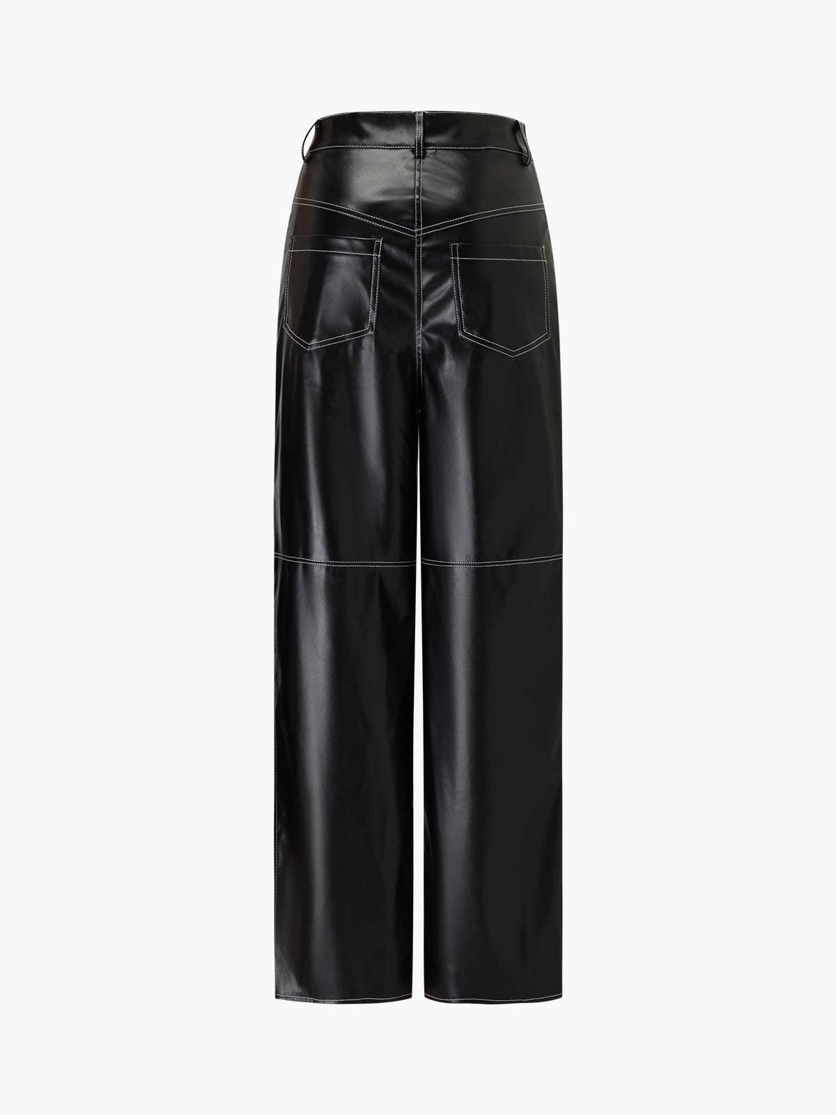 Triggered Leather Slit Pants