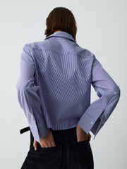 Leisure Pinstripe Crop Shirt