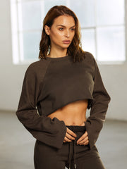 Street Essential - Cropped Essential Wide Sleeve Sweater